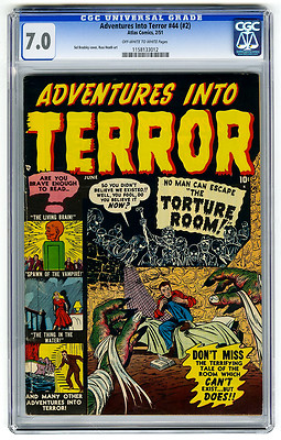 Adventures Into Terror 44 2 CGC 70 Pre Code Horror Heath Atlas Golden Age