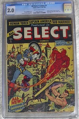 ALL SELECT COMICS 1 CGC UNIVERSAL 20 NO RESERVE