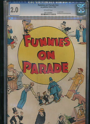 Funnies on Parade CGC 20 unrestored 