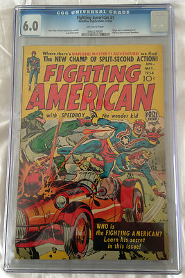 CGC 60 FIGHTING AMERICAN 1 GA SIMON  KIRBY 1ST APPEARANCESSATIRE OF CAP