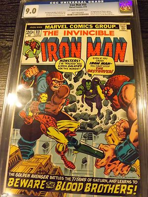 Iron Man 55 90 CGC 1st Thanos White pages