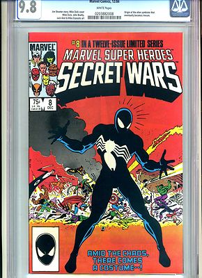 SECRET WARS 8 CGC 98 SPIDERMAN ORIGIN BLACK COSTUME VENOM 1984