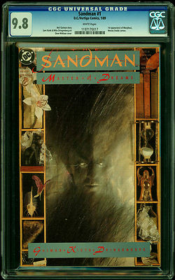 Sandman 1 CGC 98 1989 Key  1st App Morpheus WHITE Pages