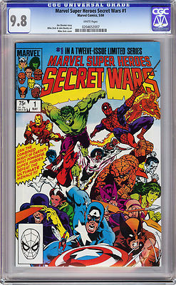 MARVEL SUPER HEROES SECRET WARS 1 MIKE ZECK CGC 98 WP Hulk XMen Iron Man