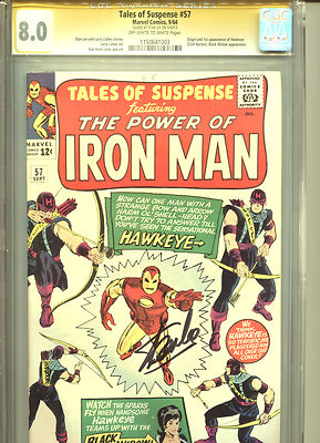 Tales of Suspense 57 CGC 80 SS Stan Lee 1st app of Hawkeye oww 