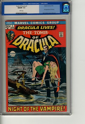 TOMB OF DRACULA 1 CGC 98 WHITE pages Neal Adam cover Conway  Colan insured