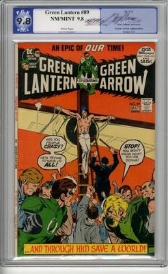 GREEN LANTERN 89 PGX 98 W Arrow Neal Adams cvr signed slab equals best CGC