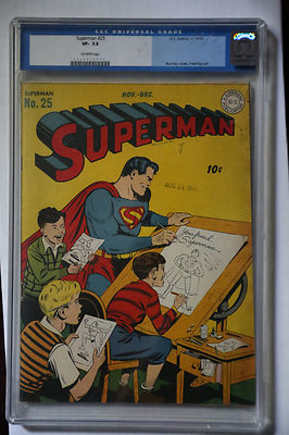 Superman 25 CGC 75  Golden Age Original Clark Kent in Military