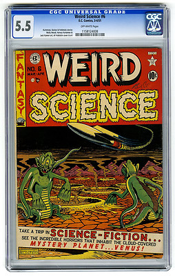 Weird Science 6 CGC 55 Pre Code Kamen Wally Wood Kurtzman EC Golden Age Comic