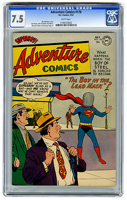 Adventure Comics 178 CGC 75 WHITE Superboy Curt Swan DC Golden Age Comic