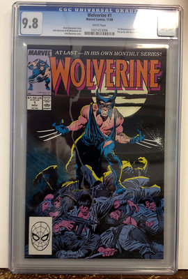 Wolverine 1 CGC 98 NMM white 1988 Xmen Claremont