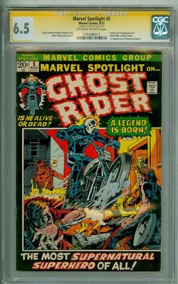 MARVEL SPOTLIGHT 5 CGC 65 SS STAN LEE FIRST GHOST RIDER