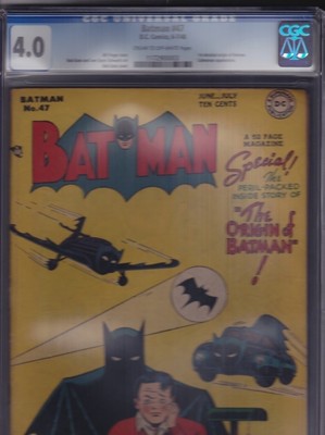 Batman 47 CGC 40 Origin of Batman