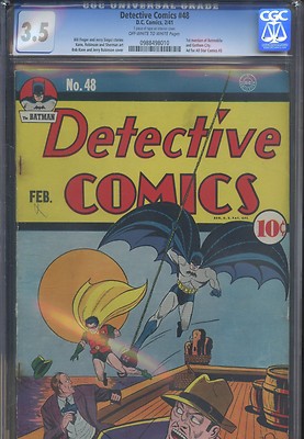 Batman 48 Detective Comics DC Comics 1941 OFF WHITE TO WHITE Pages CGC 35
