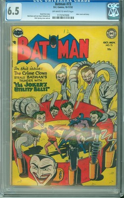 Batman 73 CGC 65 FN OWW  DC 1952 Classic Joker cover and story  Bob Kane