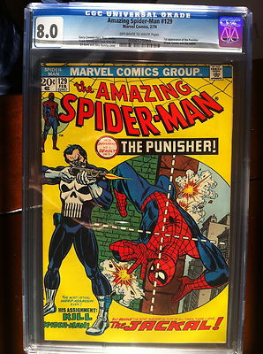 AMAZING SPIDERMAN 129 1974  CGCGRADED 80  1st APPEARANCE THE PUNISHER