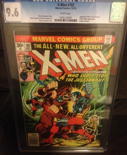 XMen 102 CGC 96 White Pages Claremont Cockrum Juggernaut Origin Of Storm