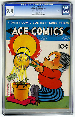 Ace Comics 51 CGC 94 DOUBLE COVER Captain  the Kids McKay Golden Age Comic