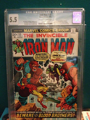 CGC 55 Marvel Comic Iron Man 55 1973 1st appearance of Thanos Drax Key Avengers