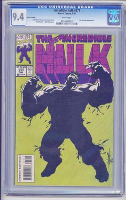 INCREDIBLE HULK 377 Rare 3rd Print CGC 94 White Pgs1st  2nd print