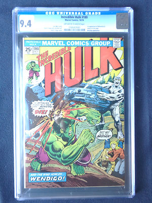 The Incredible Hulk 180 CGC 94 White Pages 1st Wolverine App