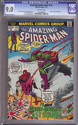 Amazing SpiderMan 122 CGC 90 DEATH OF GREEN GOBLIN