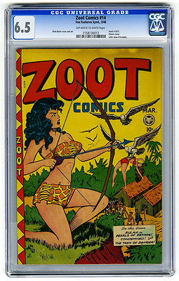 Zoot Comics 14 CGC 65 Vers1 Rulah SOTI Baker Fox Golden Age Jungle Good Girl