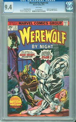 Werewolf by Night 32 CGC 94 NM WHITE  Marvel 1975 1st appearance Moon Knight 