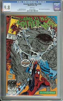 AMAZING SPIDERMAN 328 CGC 98 WHITE PAGES HULK APPEARANCE