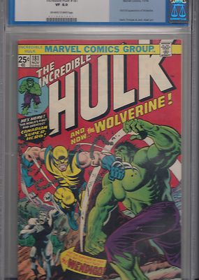 INCREDIBLE HULK 181 CGC 80 ORIGIN OF WOLVERINE MOVIE OUT NOW