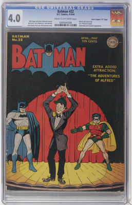 Batman 22  CGC 40 D Copy  First Alfred solo story and cover  1944