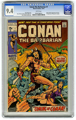 Conan the Barbarian 1 CGC 94 WHITE Origin  1st Marvel Bronze Age Comic