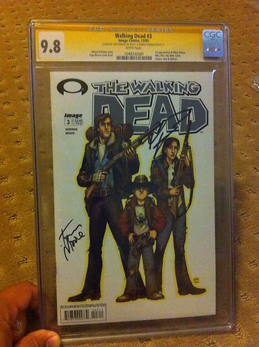 Walking Dead 3  SS CGC 98  Signed By Robert Kirkman  Tony Moore Very Rare