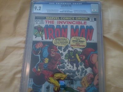 Iron Man 55 CGC NM 92 Oww First Thanos 1st Drax Hot Book 