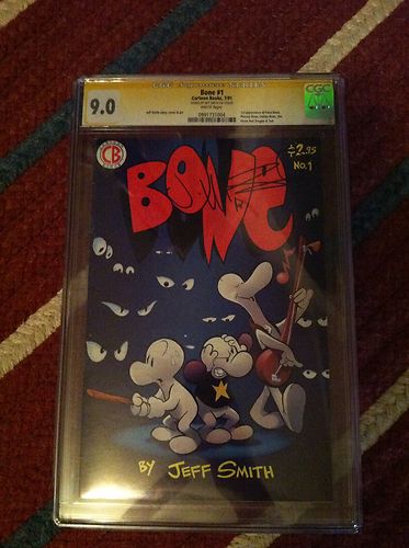 Bone 1 First 1st Print 90 CGC SS Signature Series Jeff Smith Cartoon Books