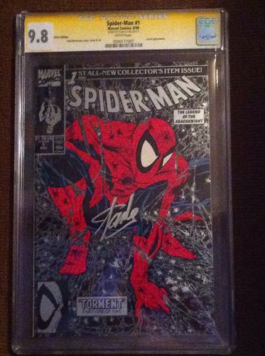 SpiderMan  1 Silver Cover CGC 98 1990 White Pages 0006177010 SS Stan Lee