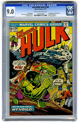 Incredible Hulk 180 CGC 90 1st Wolverine Cameo Marvel Bronze Age Comic Avengers