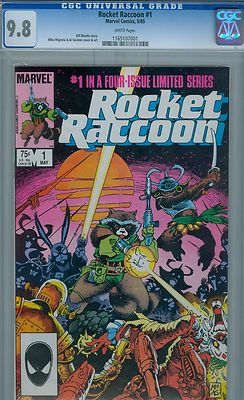 ROCKET RACCOON s 1 2 3  4 ALL CGC 98 1985   GUARDIANS MOVIE     