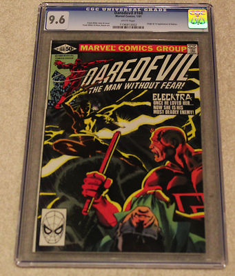 Daredevil 168 CGC 96 Frank Miller 1st Elektra First Elecktra WHITE PAGES