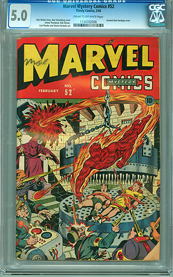 Marvel Mystery 52 CGC 50 Timely 1944 Alex Schomburg Hooded Nazi Bondage Cover