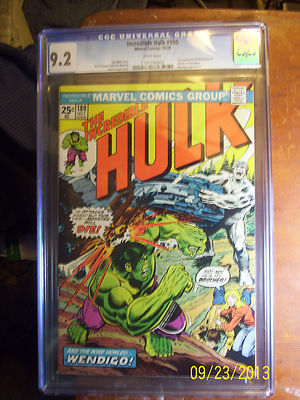 The Incredible Hulk 180 Oct 1974 CGC 92 White Pages 1st WolverineCameo