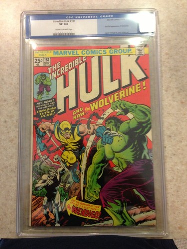 Incredible Hulk 181 CGC 80 First Full App Wolverine
