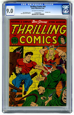 Thrilling Comics 54 CGC 90 Doc Strange Bondage Schomburg Better Golden Age