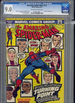 The Amazing SpiderMan 121 Jun 1973 Marvel CGC 90 Death of Gwen Stacy