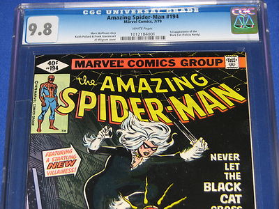 Amazing Spiderman 194 CGC 98 White pages First appearance of the Black Cat
