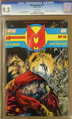 MIRACLEMAN 15 1988 CGC 92  Alan Moore  White Pages  No Reserve