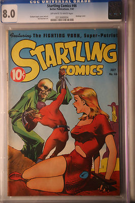Startling Comics 46 CGC 80  Bondage Cover  Amazingly Cool Golden Age Book