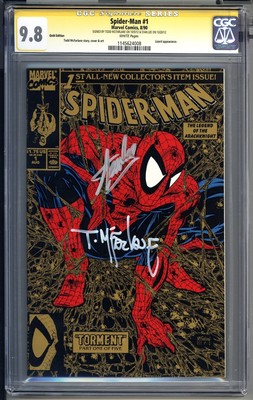 SpiderMan 1 Gold SS CGC 98 Stan Lee and Todd McFarlane Signature Series 1990