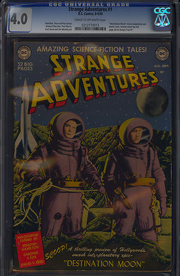 Strange Adventures 1 Nice Unrestored SciFi Photo Cover DC Comics 1950 CGC 40