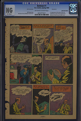 Batman 1 Second Joker Story Page 29 Only CGC Graded OWW DC Comics 1940